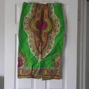 African Print pencil skirt